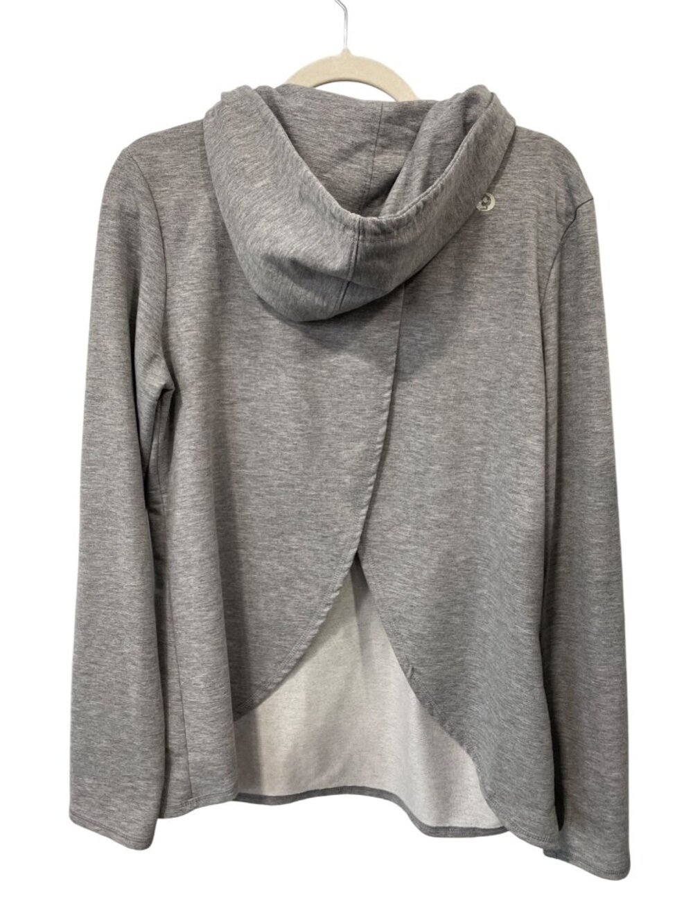 Scorpio Sol Sweatshirt Large Hooded Pullover Split Back Heather Gray Loungewear